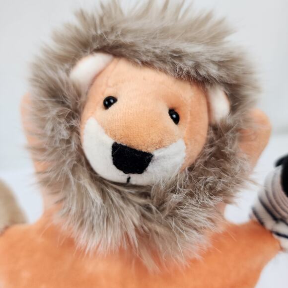 Hand / Finger Puppet Lion Lamb Zebra Made In Hungary Excellent Colorful Soft - Picture 4 of 9